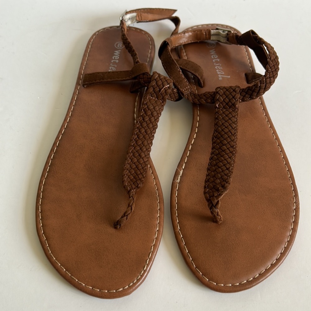 Brown Wetseal Braided Strap Sandals Women 8